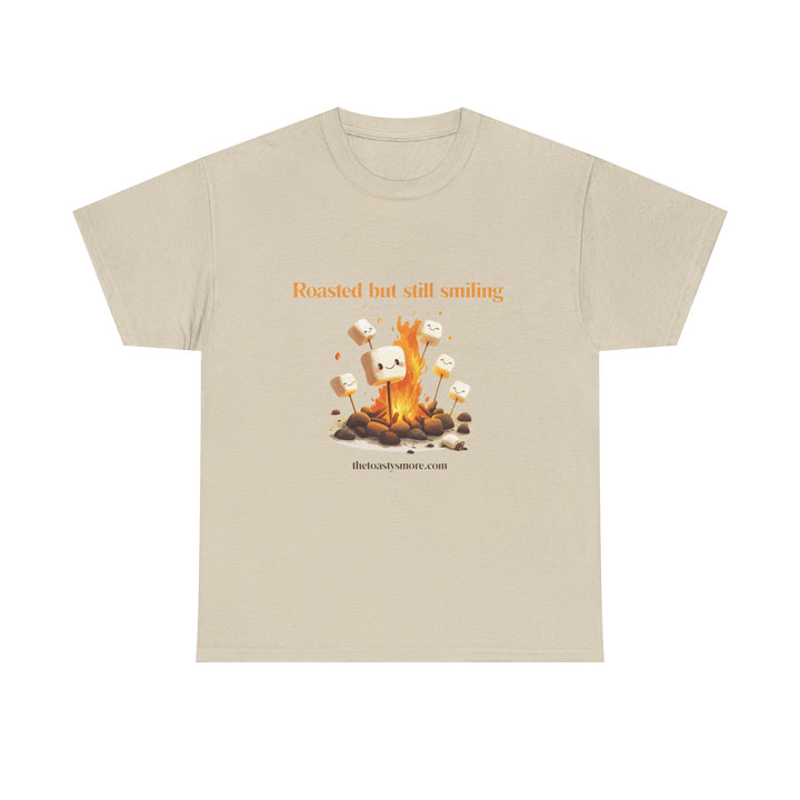 T‑Shirt — "Roasted but still smiling" Campfire Marshmallow Graphic Tee
