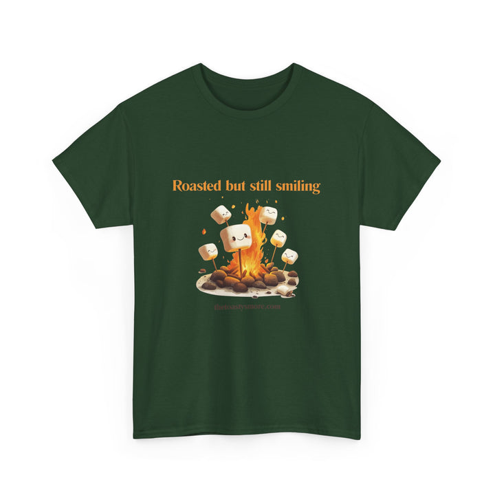 T‑Shirt — "Roasted but still smiling" Campfire Marshmallow Graphic Tee
