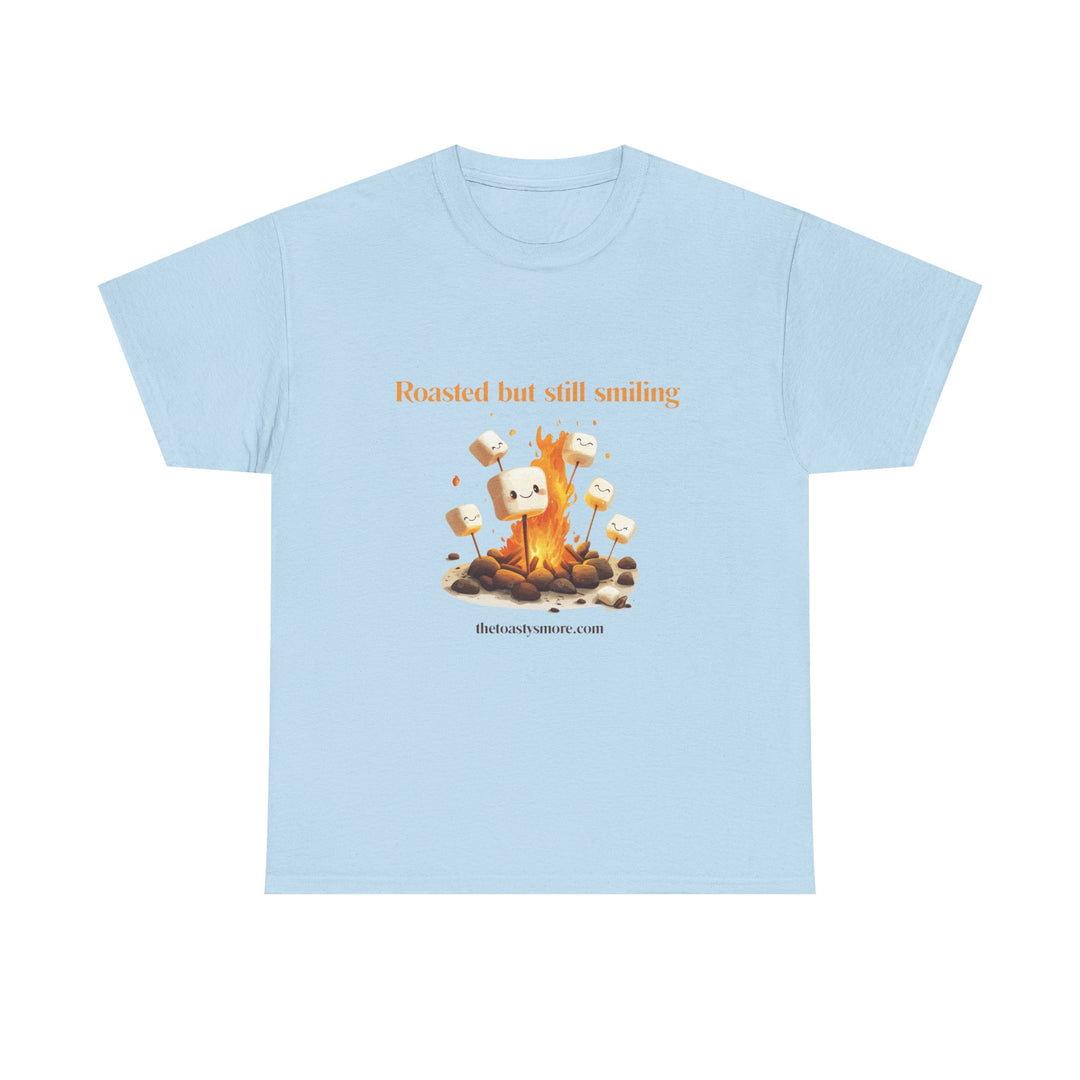 T‑Shirt — "Roasted but still smiling" Campfire Marshmallow Graphic Tee