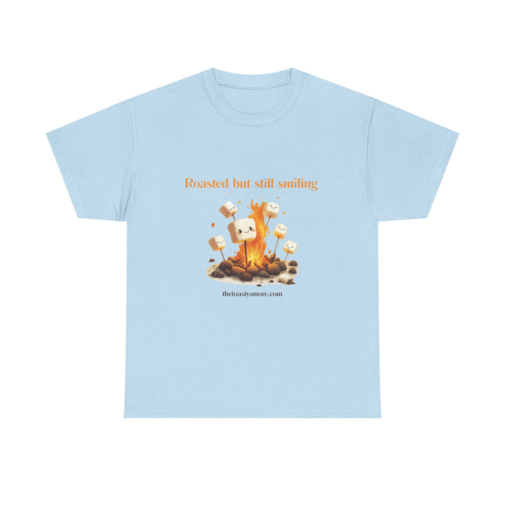 T‑Shirt — "Roasted but still smiling" Campfire Marshmallow Graphic Tee