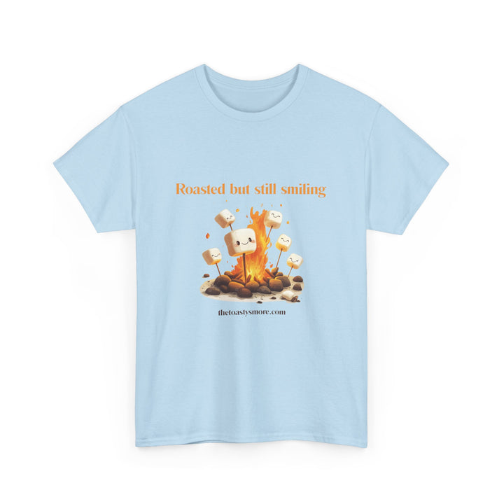 T‑Shirt — "Roasted but still smiling" Campfire Marshmallow Graphic Tee