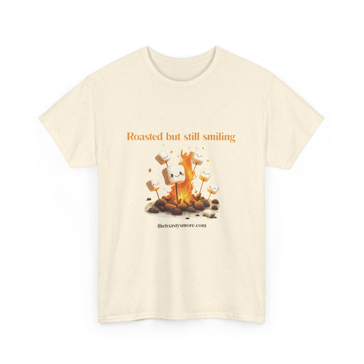 T‑Shirt — "Roasted but still smiling" Campfire Marshmallow Graphic Tee