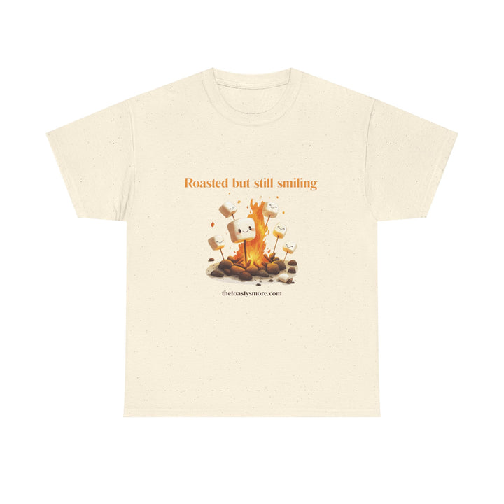 T‑Shirt — "Roasted but still smiling" Campfire Marshmallow Graphic Tee