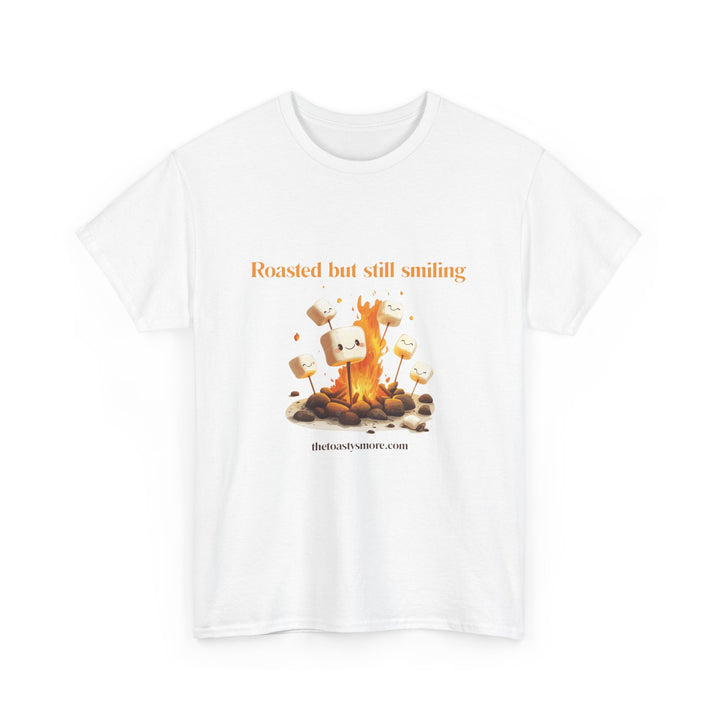 T‑Shirt — "Roasted but still smiling" Campfire Marshmallow Graphic Tee