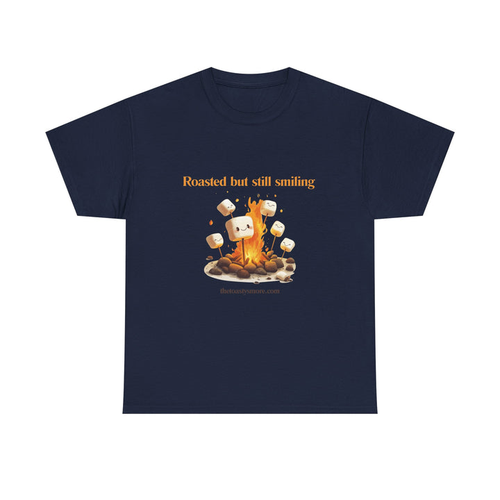 T‑Shirt — "Roasted but still smiling" Campfire Marshmallow Graphic Tee