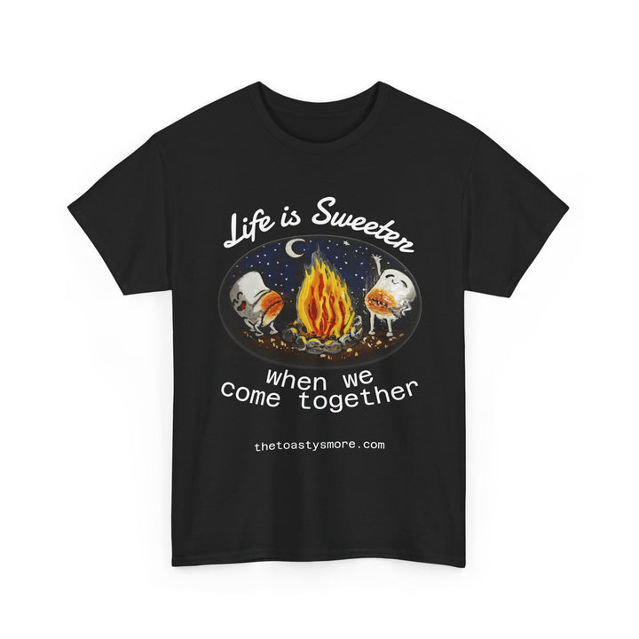 S’mores Campfire T‑Shirt — "Life is Sweeter When We Come Together"