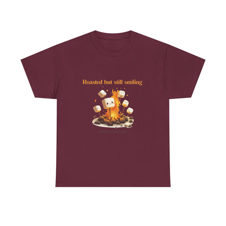 T‑Shirt — "Roasted but still smiling" Campfire Marshmallow Graphic Tee
