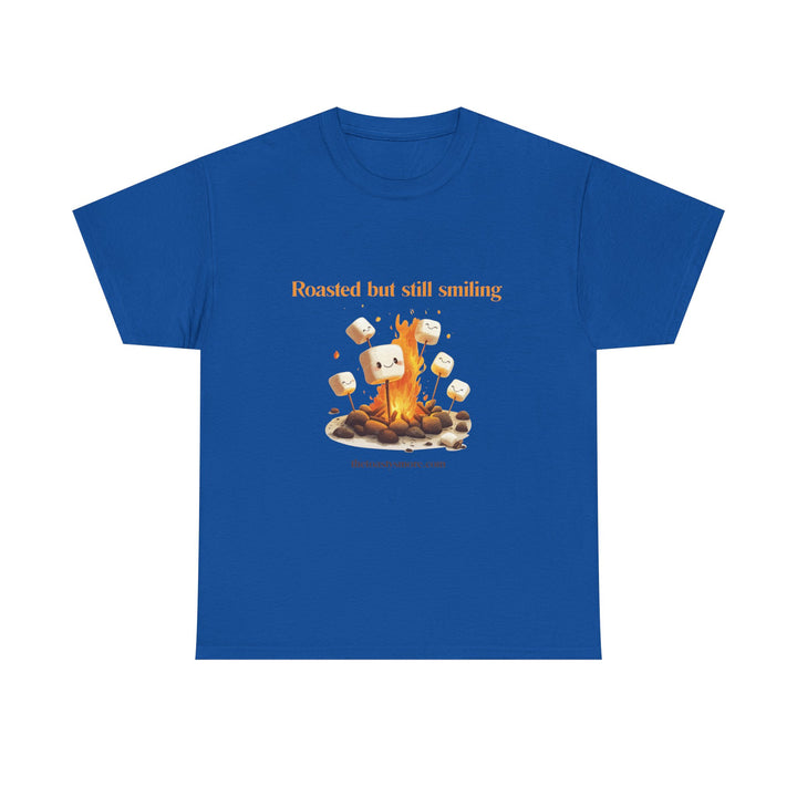 T‑Shirt — "Roasted but still smiling" Campfire Marshmallow Graphic Tee