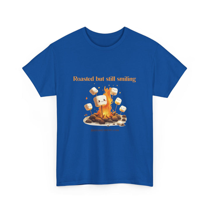 T‑Shirt — "Roasted but still smiling" Campfire Marshmallow Graphic Tee