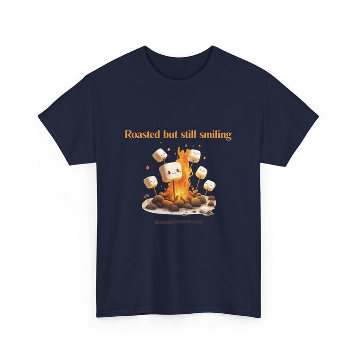 T‑Shirt — "Roasted but still smiling" Campfire Marshmallow Graphic Tee
