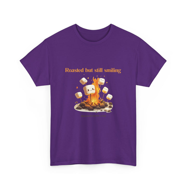 T‑Shirt — "Roasted but still smiling" Campfire Marshmallow Graphic Tee