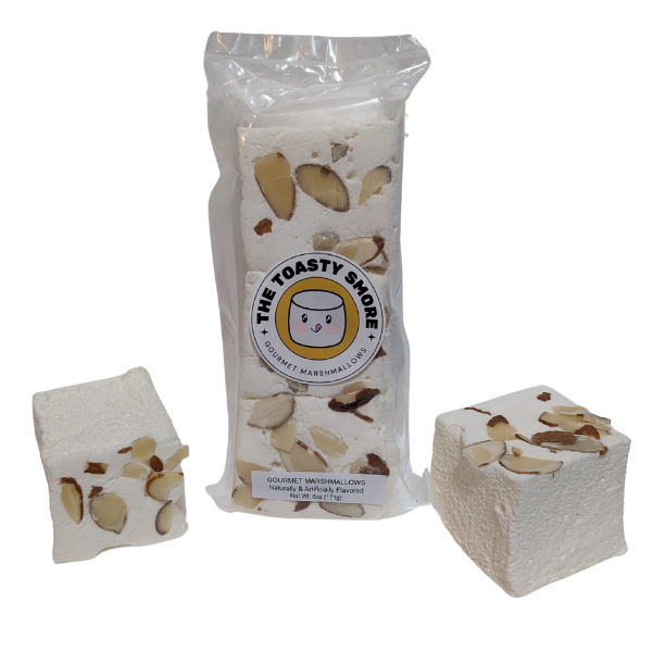 professional packing of gourmet marshmallows in almond cake by the toasty smore