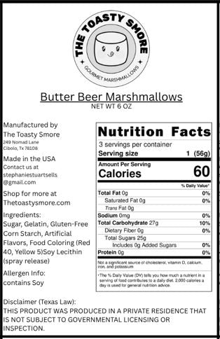 Buttered Beer Gourmet Marshmallows (3-pack)