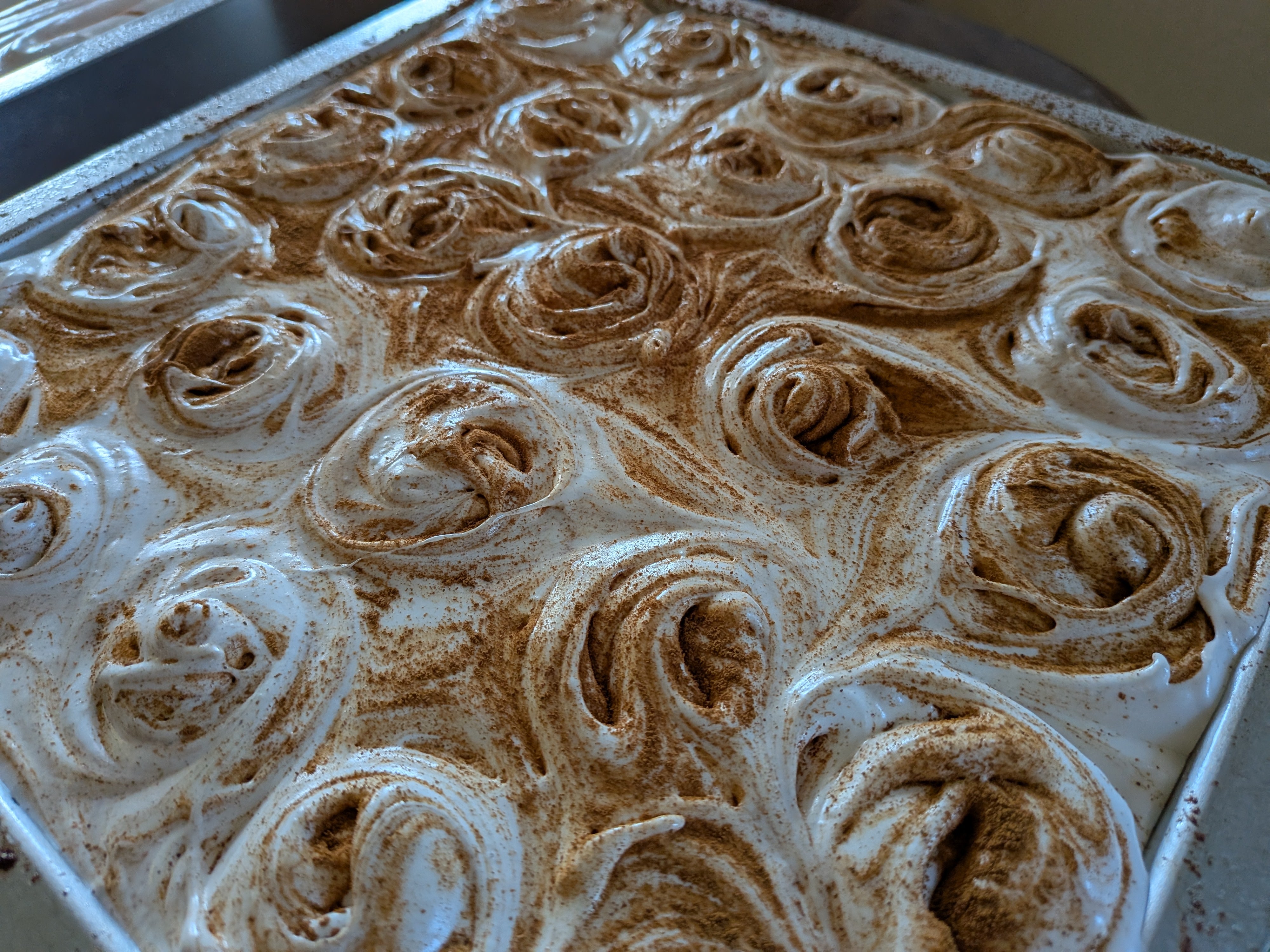 pan of cinnamon roll gourmet marshmallows small batch by the toasty smore