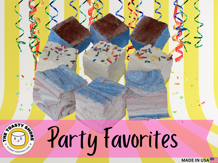 party favorites bundle gourmet marshmallows birthday cake blue raspberry cotton candy main picture