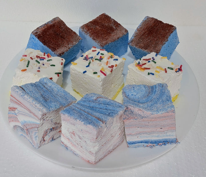 party favorites bundle gourmet marshmallows cotton candy blue raspberry birthday cake gluten free