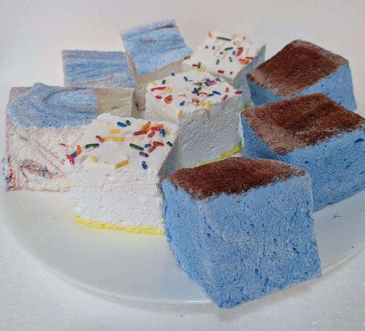 party favorites bundle gourmet marshmallows on a white plate
