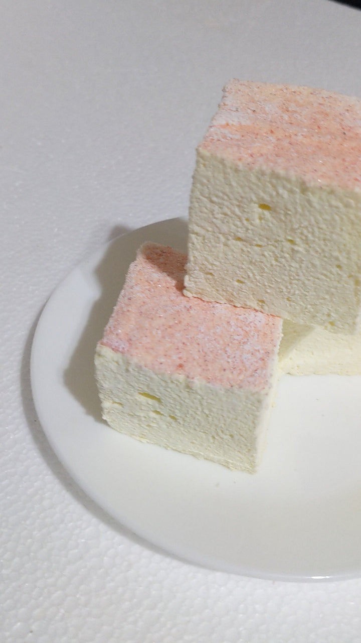 America's favorite gourmet marshmallow in pink lemonade by the Toasty Smore is displayed 