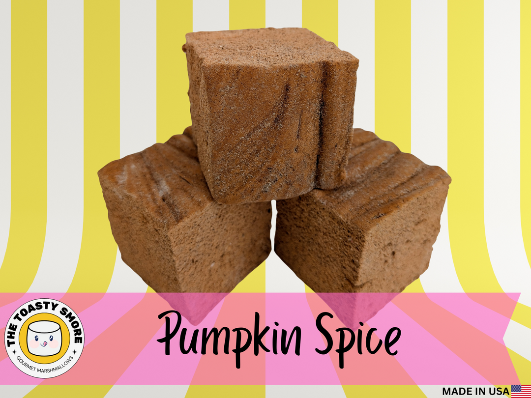 pumpkin spice gourmet marshmallows main photo made in usa by the toasty smore