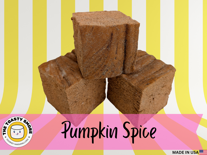 pumpkin spice gourmet marshmallows main photo made in usa by the toasty smore